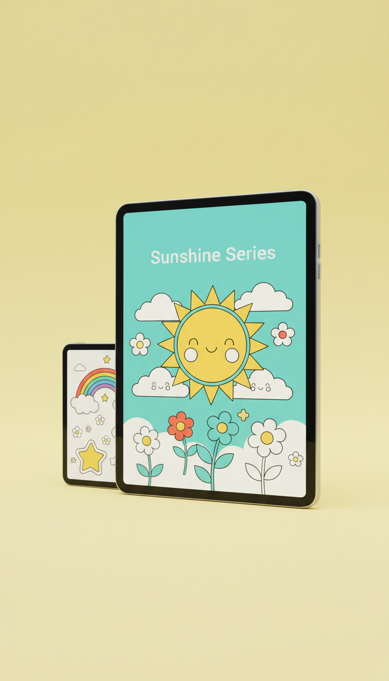 Digital Coloring Book Sunshine Series