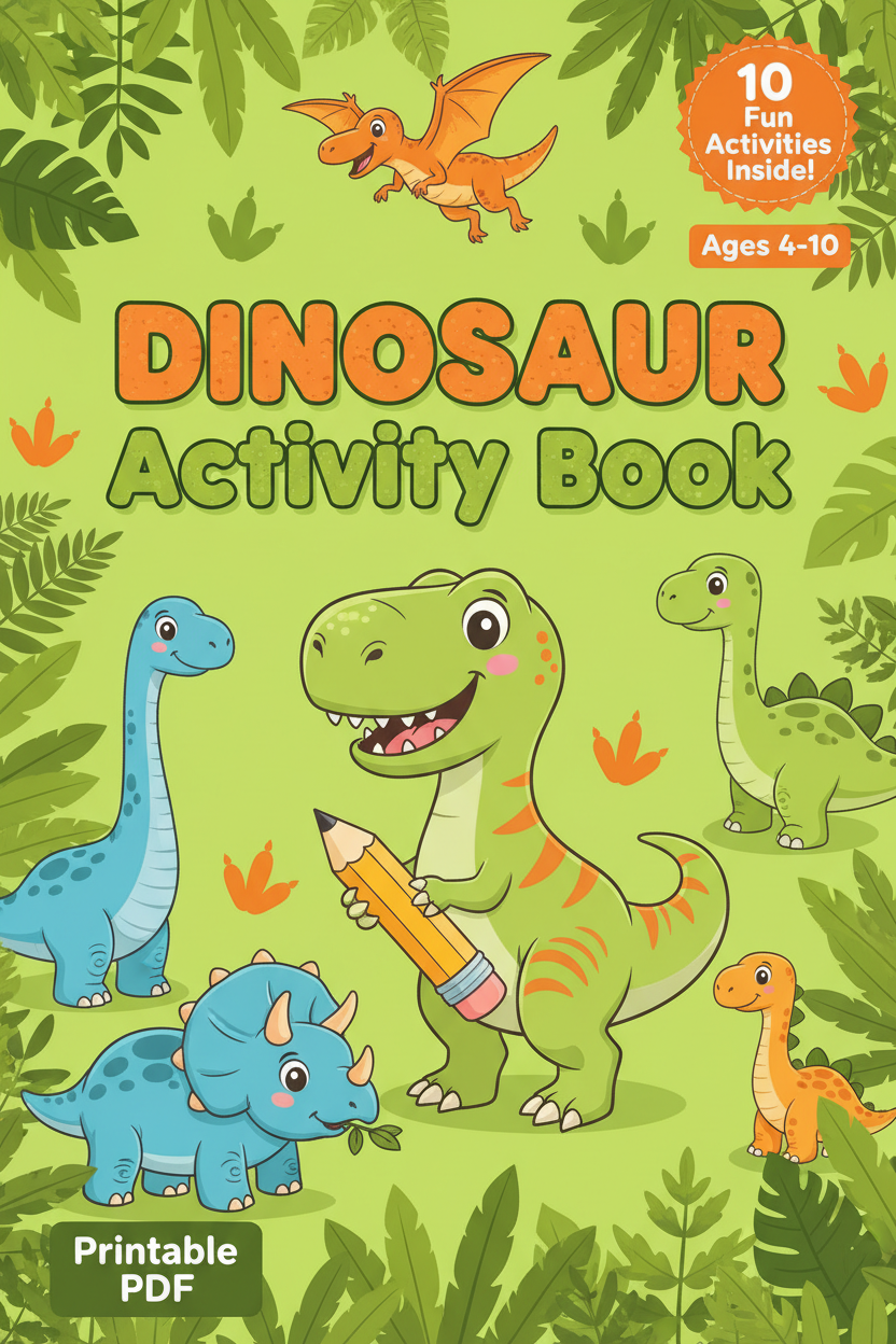 Dinosaur Activity Book Cover