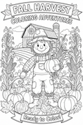 Fall Harvest Coloring Book Cover
