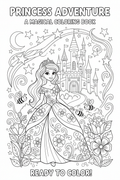 Princess Coloring Book Cover